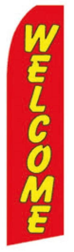 Flag Matrix - "Welcome" Swooper Banner 11' X 32" And Pole