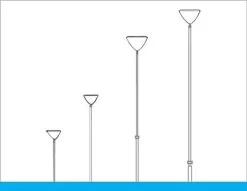 CDG-Dori Pole -13.5′ Dori Pole Mid-Rise (pole Only)