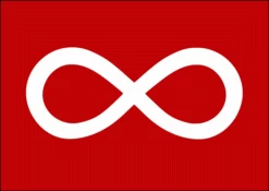 Métis Flag Red 36" X 60" Grommets