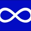 Métis Flag Blue 36" X 60" Grommets -Wind Play Shop flag canada metis blue infinite 43832.1643749326