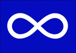 Métis Flag Blue 36" X 60" Grommets