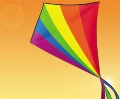 Gomberg Kite - Big Diamond 5' -Wind Play Shop gk BigDiamondkite rainbow 24916.1518907775