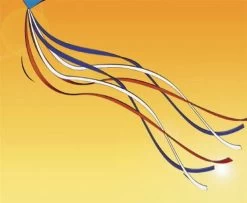 Gomberg Kites - Ribbon Tails - 15 Foot / 6 Ribbons - Patriot