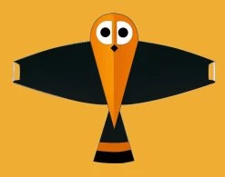 Gomberg Kites - Whoo-Dini The Owl "Black"