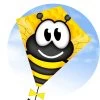 HQ Kites - Eco Line - ECO: EDDY BUMBLE BEE 50CM 20" NEW -Wind Play Shop hq 102109 bee 1 18365.1691608615