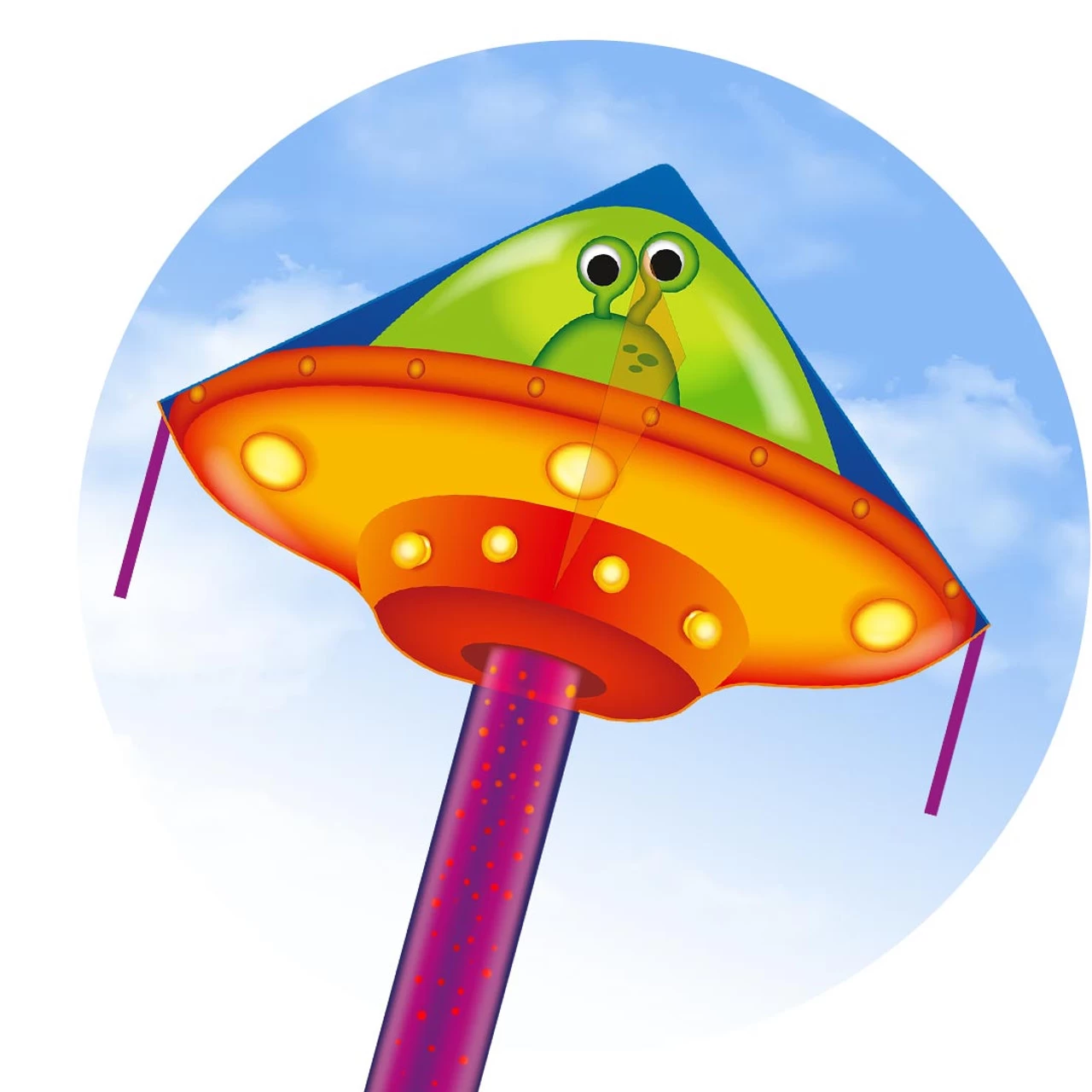 HQ Kites - Eco Line Simple Flyer UFO 47" 3 HQ Kites - Eco Line Simple Flyer UFO 47"