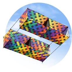 HQ Kites - HARGRAVE BOX KITE RAINBOW MESH