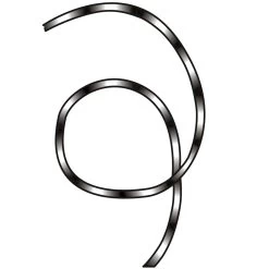 HQ Kites - TUBE TAIL BLACK & WHITE GRADIENT 6m