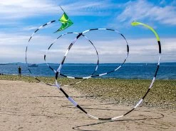 Prism Designs - Tube Tail 20' -Wind Play Shop pd TT75 black white kite 53715.1703307205