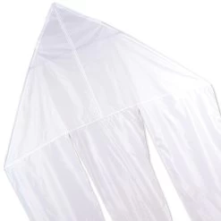 Premier KItes - 6.5 Ft. Flo-Tail Delta Kite - White -Wind Play Shop pk 33084p White Solid 6ft FloTailDelta zoom 97894.1582919443