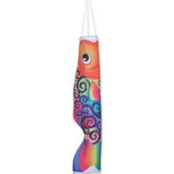 Premier Kites - Koi Windsock - Rainbow Swirl Fish